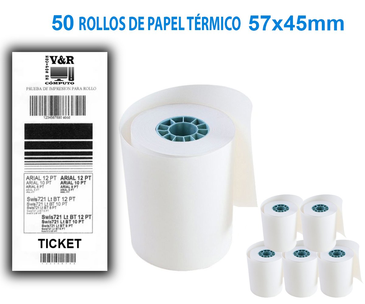 Rollo De Papel Término 57x45mm Pack 50pz